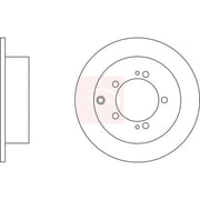 Apec 2 x Solid Rear Brake Discs DSK2317