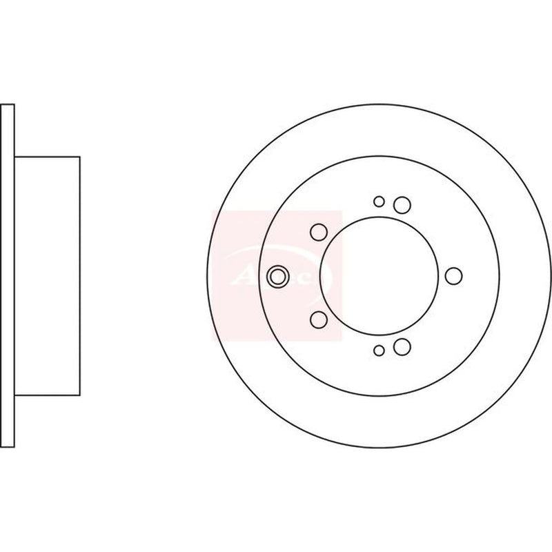 Apec 2 x Solid Rear Brake Discs DSK2317