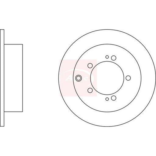 Apec 2 x Solid Rear Brake Discs DSK2317