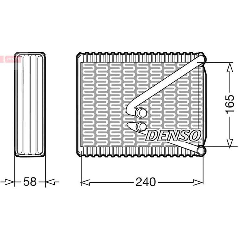 Denso Air Conditioning Evaporator DEV09017