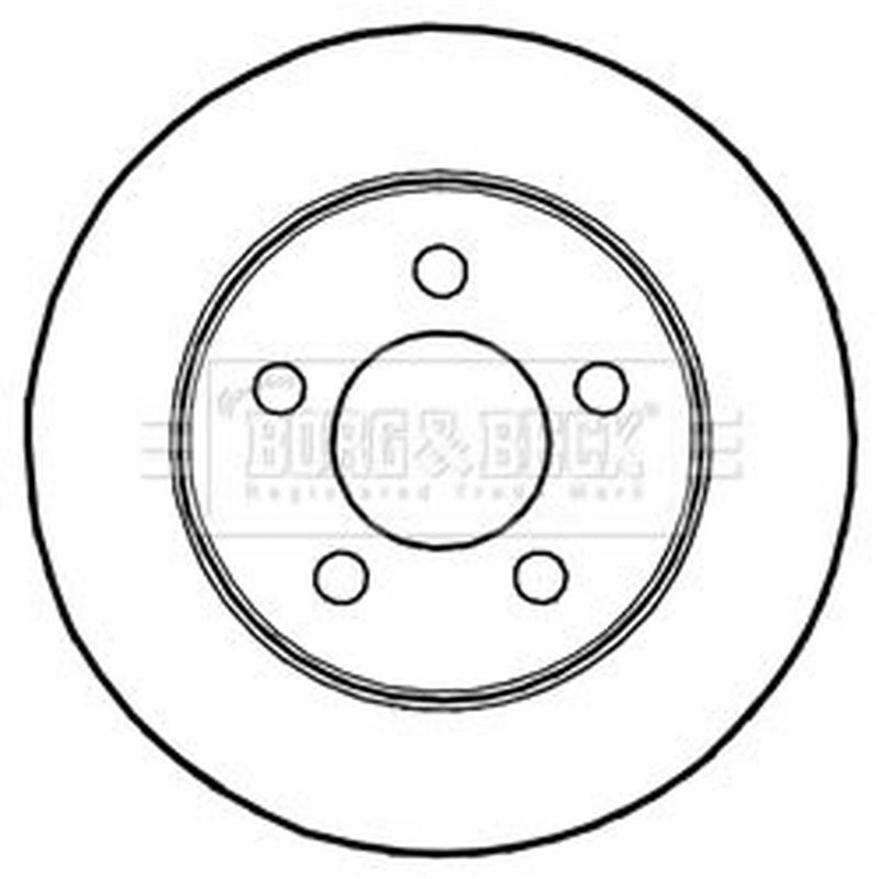 Borg & Beck 2 x Vented Front Brake Discs BBD5227