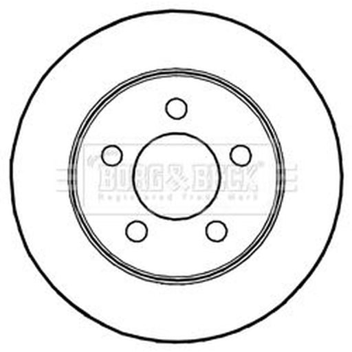 Borg & Beck 2 x Vented Front Brake Discs BBD5227