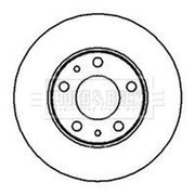 Borg & Beck 2 x Solid Front Brake Discs BBD5093