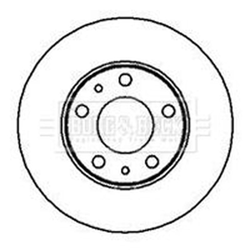 Borg & Beck 2 x Solid Front Brake Discs BBD5093
