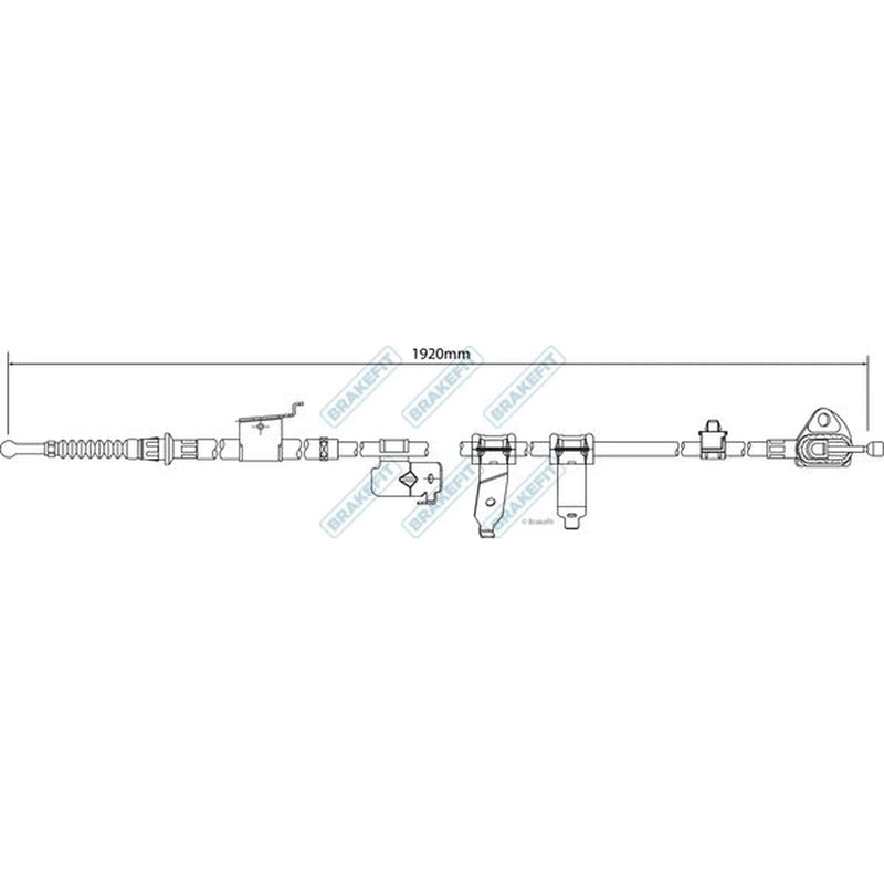Apec Handbrake Cable Right Rear BBC3540