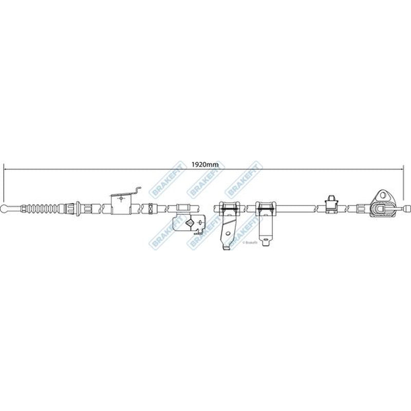 Apec Handbrake Cable Right Rear BBC3540