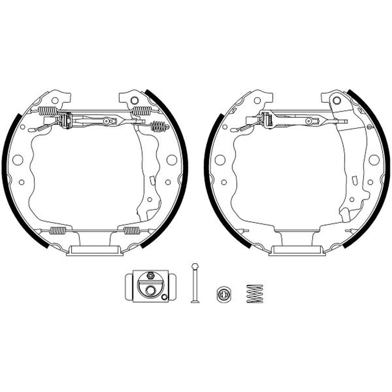 Mintex Brake Shoe Set Axle Kit MSP337