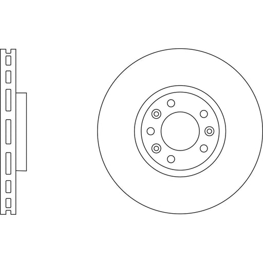 Apec Brake Disc Front Fits Peugeot 508 607 Apec  - Town Parts