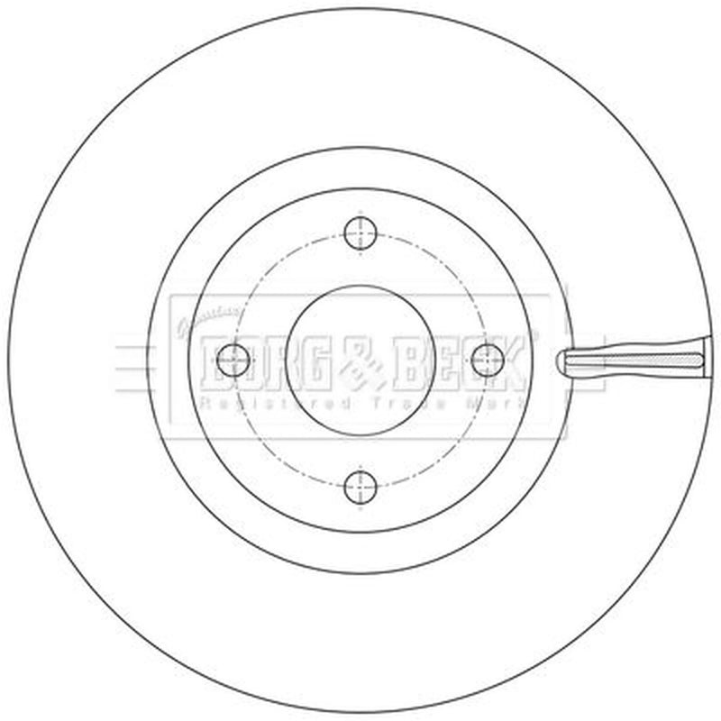 Borg & Beck 2 x Vented Front Brake Discs BBD5625