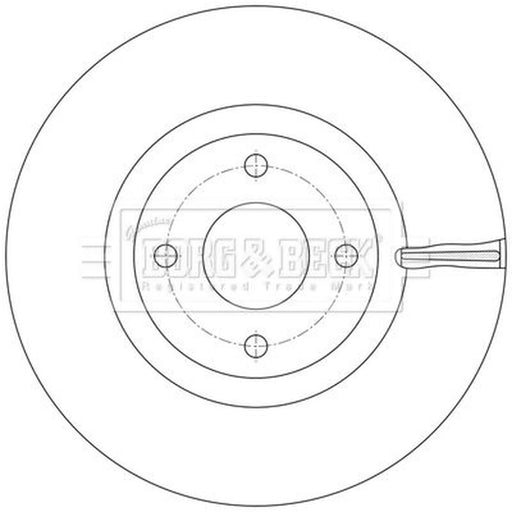 Borg & Beck 2 x Vented Front Brake Discs BBD5625