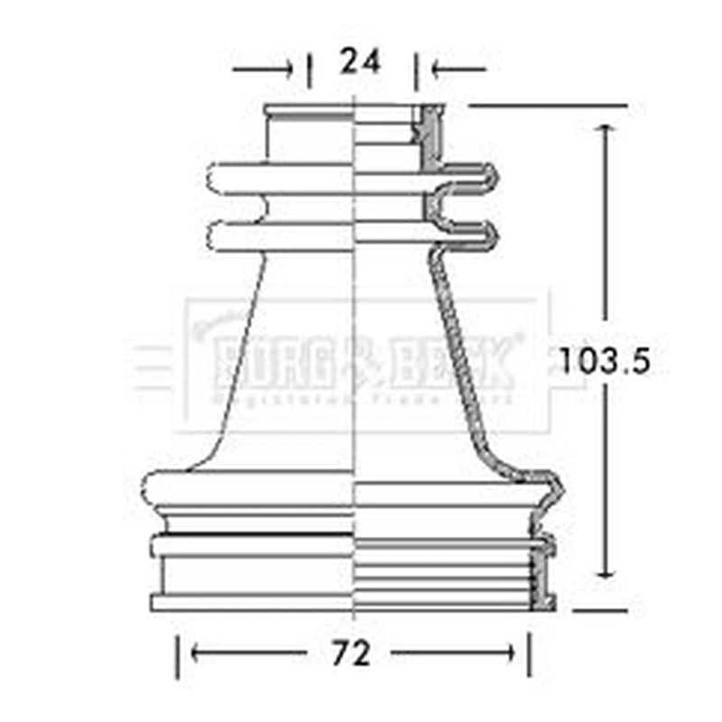 Borg & Beck Drive Shaft Bellow Kit Front Left BCB2638