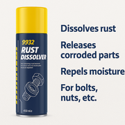 Mannol Rust Dissolver Rust Remover Spray Water Repellent Anti Friction 450ml
