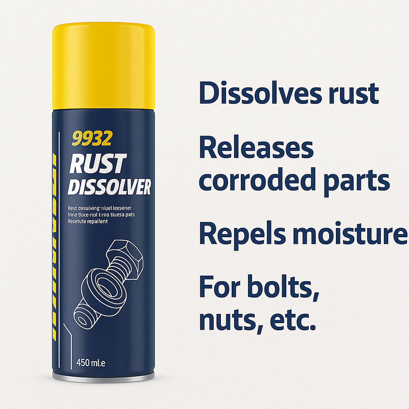 Mannol Rust Dissolver Rust Remover Spray Water Repellent Anti Friction 450ml