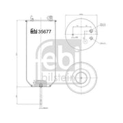 Febi Air Suspension Bellow 265mm 35677