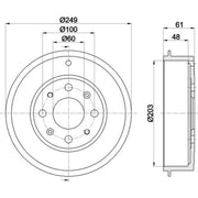 Mintex Brake Drum Assembly Rear MBD255