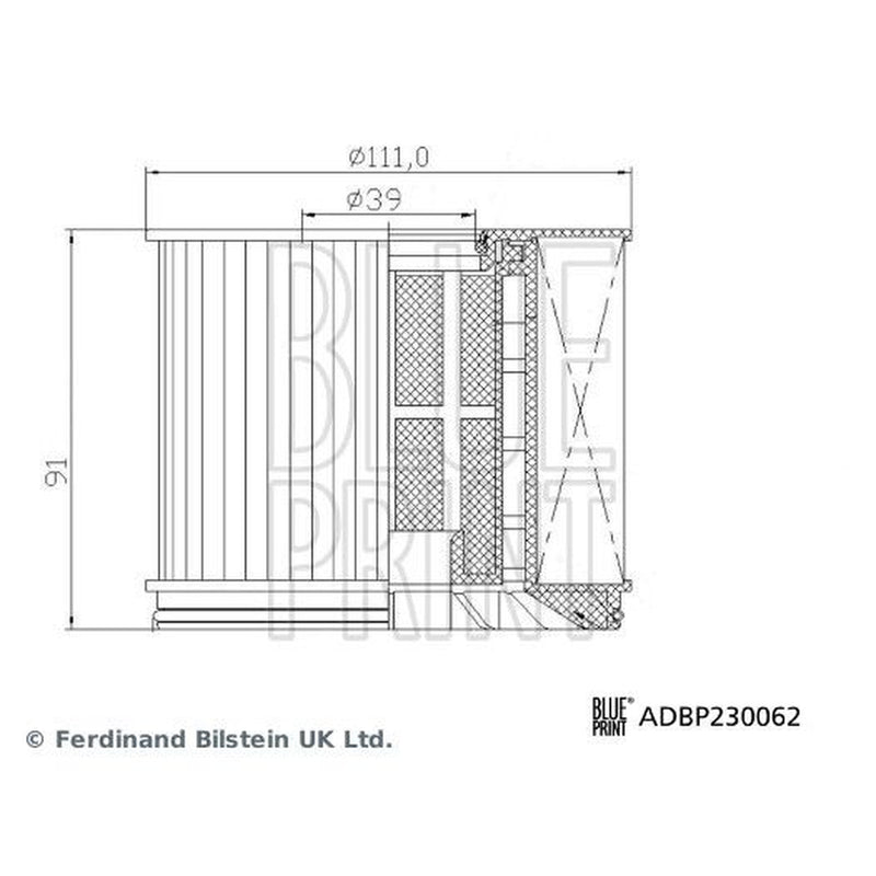 Blue Print Fuel Filter Element ADBP230062