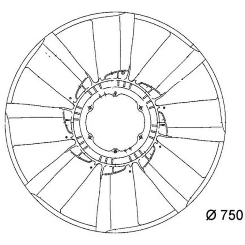 Mahle Radiator Cooling Fan Blade CFW 35 000P