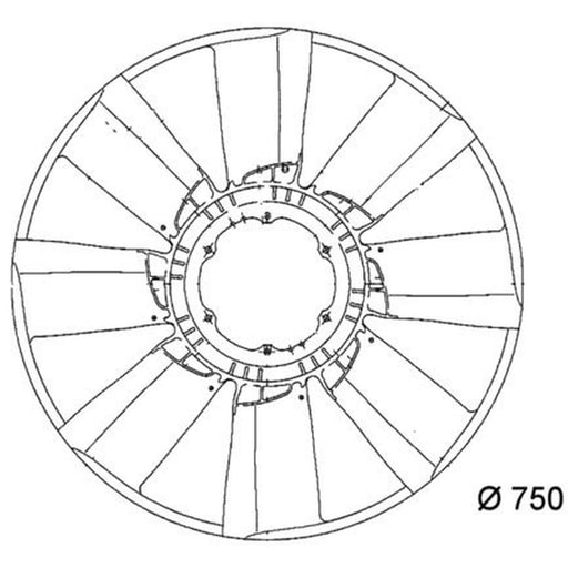 Mahle Radiator Cooling Fan Blade CFW 35 000P