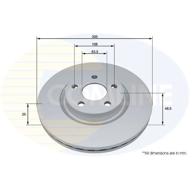 Comline 2 x Front Brake Discs ADC5082V