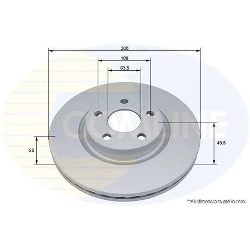 Comline 2 x Front Brake Discs ADC5082V