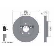 Textar 2 x Vented Front Brake Discs 92132005