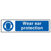 Scan Wear Ear Protection - PVC Sign 200 x 50mm - 5016