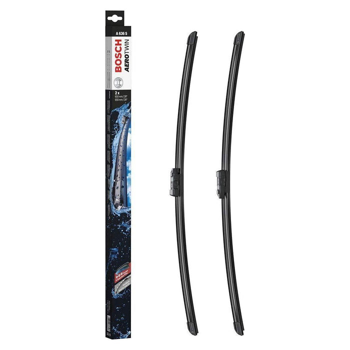 Bosch Aerotwin Flat Blade A636S Front Window Windscreen Wiper Blade Set Pair Bosch  - Town Parts