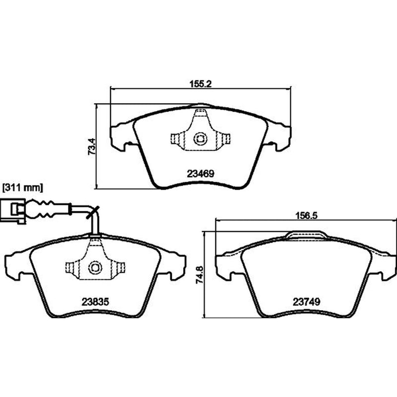 Mintex Front Brake Pad Set MDB3411