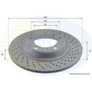 Comline 2 x Perforated/Vented Rear Brake Discs ADC2934VL