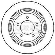 Borg & Beck 2 x Solid Rear Brake Discs BBD4820