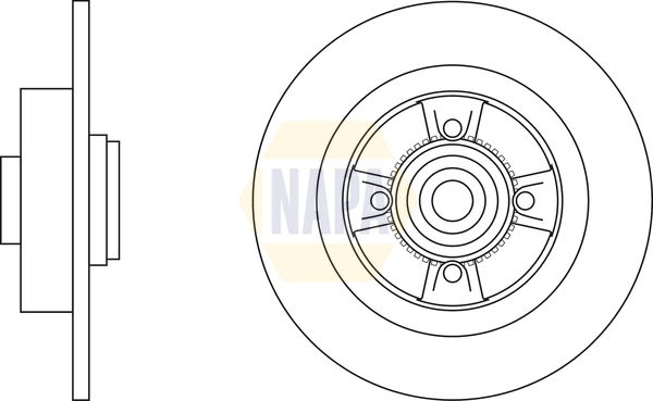 NAPA Brake Disc Set Solid