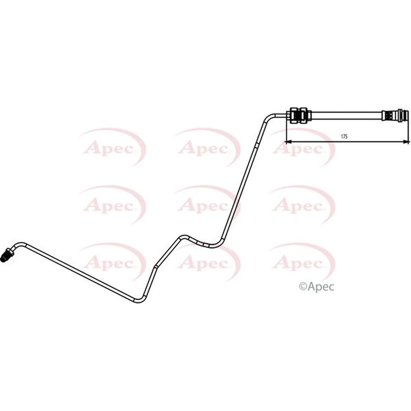 Apec Brake Hydraulic Hose Line Rear Right HOS3835