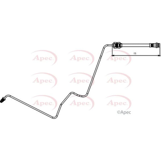 Apec Brake Hydraulic Hose Line Rear Right HOS3835