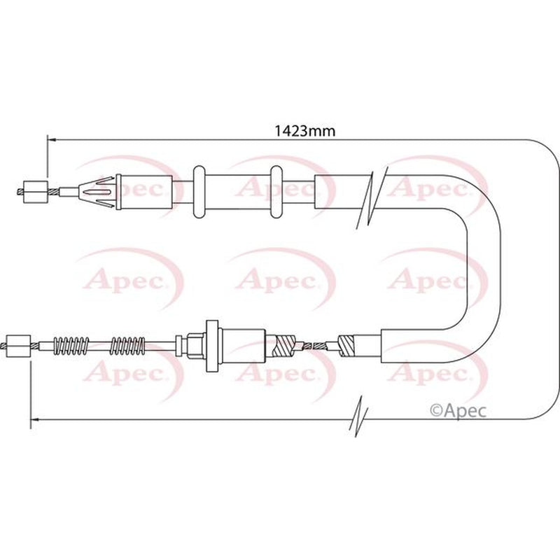 Apec Handbrake Cable Left Rear CAB1306