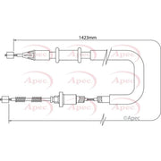 Apec Handbrake Cable Left Rear CAB1306