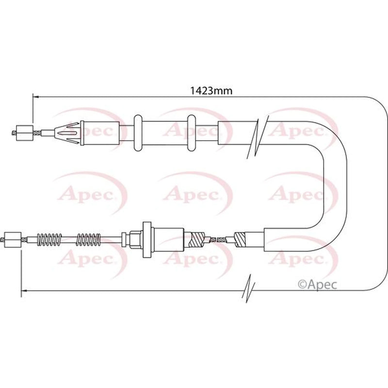 Apec Handbrake Cable Left Rear CAB1306