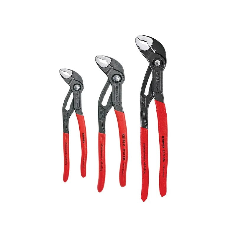 KNIPEX 00 20 09 V02 Cobra® Water Pump Pliers Set, 3 Piece - 00 20 09 V02