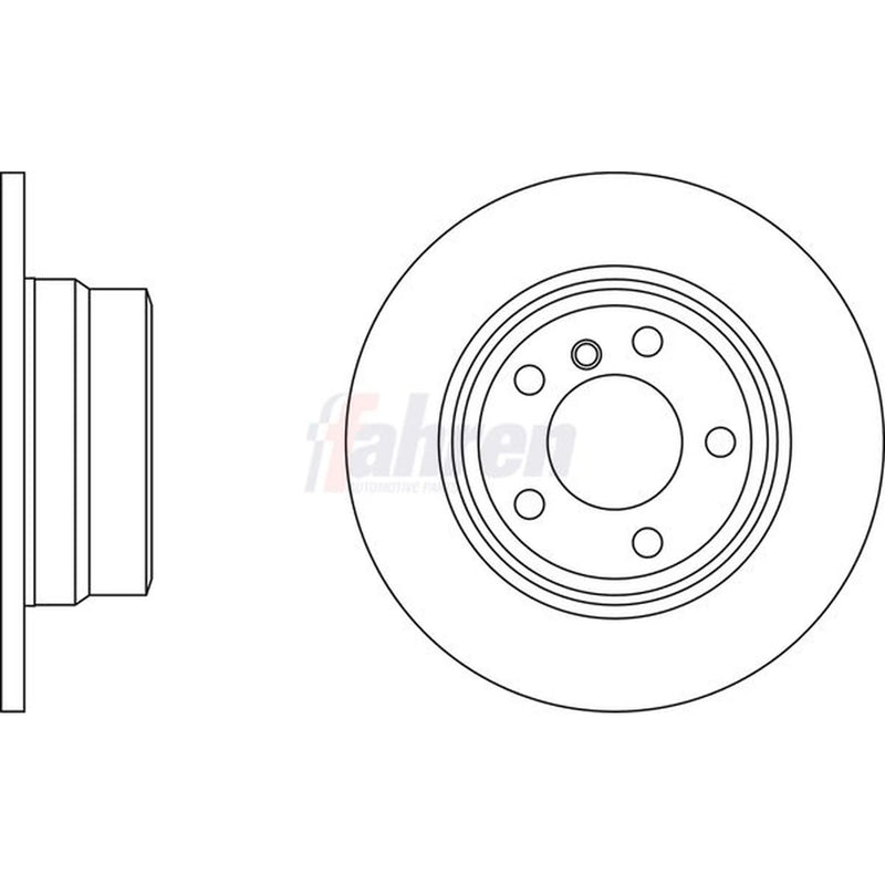 Fahren 2 x Solid Rear Brake Discs FBD6264