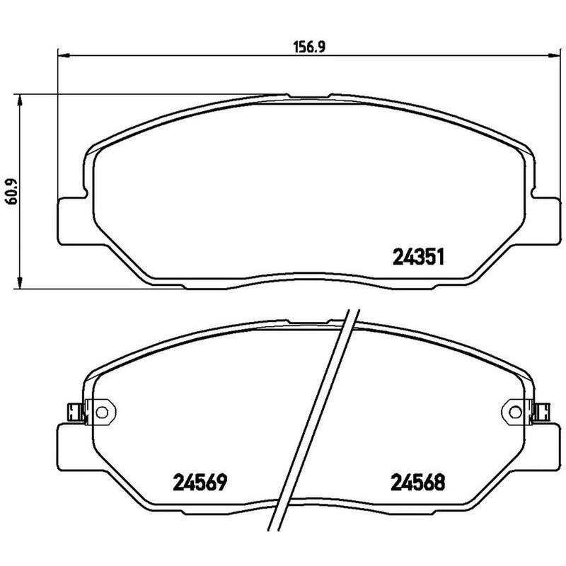 Brembo 4 x Front Brake Pad Set P30036