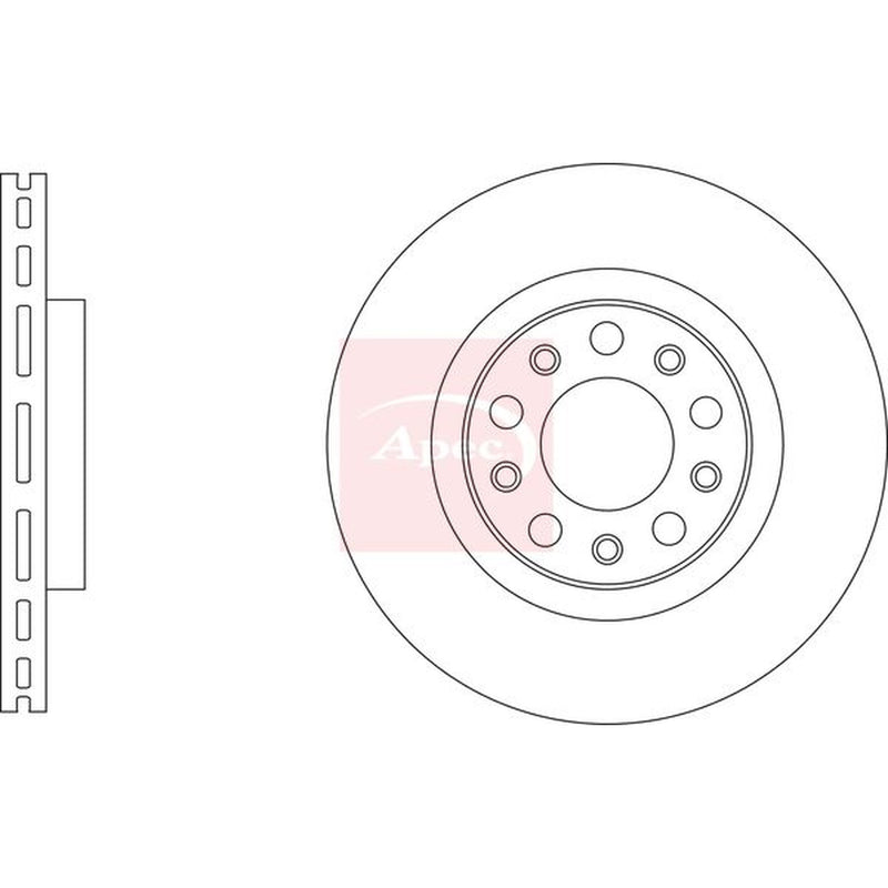Apec 2 x Vented Rear Brake Discs DSK3339