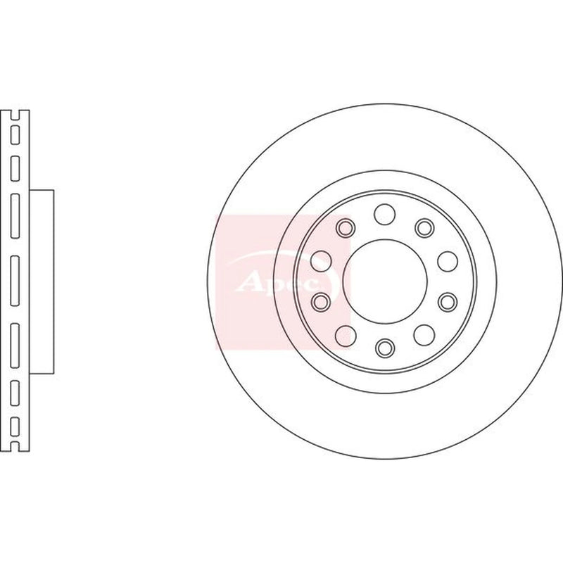 Apec 2 x Vented Front Brake Discs DSK4043