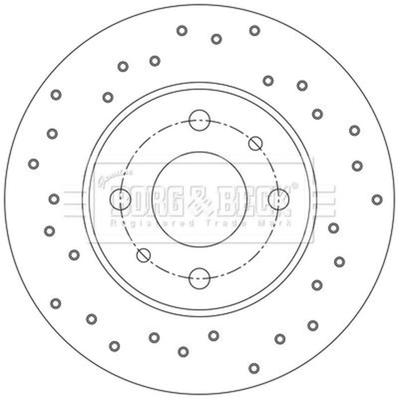 Borg & Beck 2 x Slotted/Perforated Rear Brake Discs BBD5559