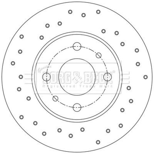 Borg & Beck 2 x Slotted/Perforated Rear Brake Discs BBD5559
