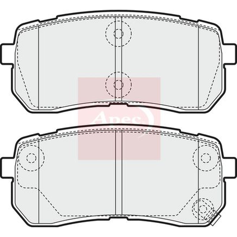 Apec Rear Brake Pad Set PAD1581