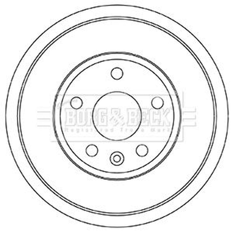 Borg & Beck Brake Drum Assembly Rear BBR7258