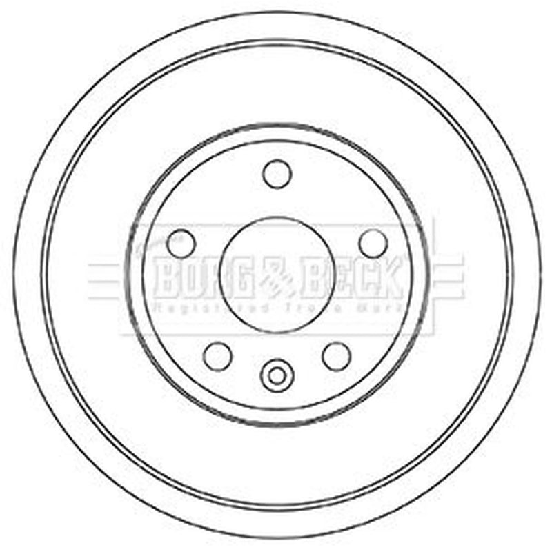 Borg & Beck Brake Drum Assembly Rear BBR7258