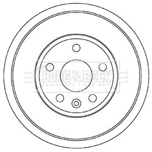 Borg & Beck Brake Drum Assembly Rear BBR7258