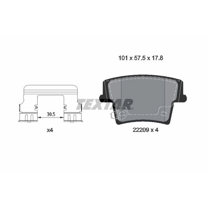 Textar Rear Brake Pad Set 2220903