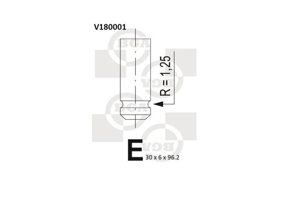 BGA Engine Intake Valve 30mm Head