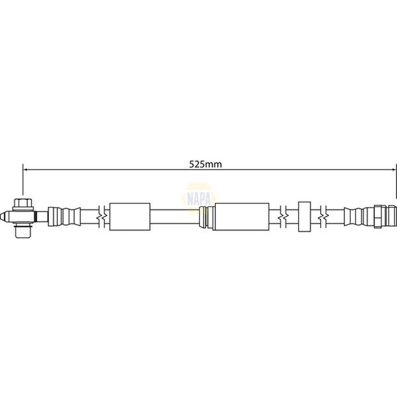 NAPA Brake Hydraulic Hose Line Front NBH1340
